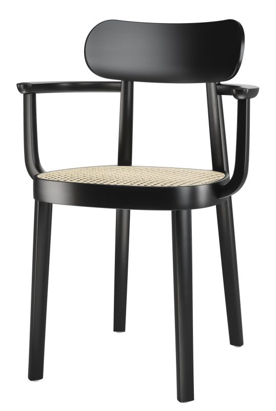Holzstuhl mit Armlehnen 118F / 118 F Thonet